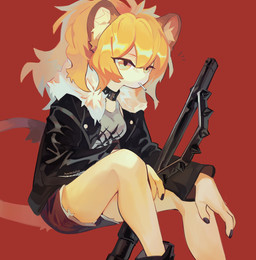 choker cigarette clothed clothing collar female fur hair humanoid_hands jacket jewelry necklace simple_background sitting solo spikes studded_collar studs topwear moonagvaze arknights hypergryph studio_montagne siege_(arknights) animal_humanoid felid felid_humanoid humanoid lion_humanoid mammal mammal_humanoid pantherine pantherine_humanoid
