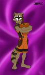 anthro biped clothing male orange_clothing plant solo tree cheetahlover guardians_of_the_galaxy marvel groot rocket_raccoon elemental_creature flora_colossus flora_fauna mammal procyonid raccoon