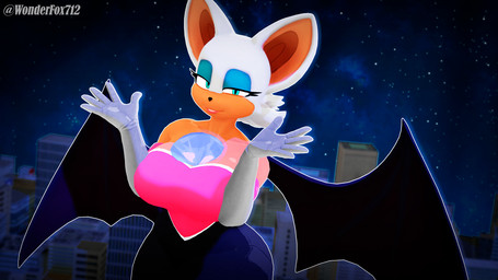 anthro big_breasts breasts female night solo wide_hips wonderfox712 valorlynz_(modeler) sega sonic_the_hedgehog_(series) rouge_the_bat bat mammal 16:9 3d_(artwork) cel_shading digital_media_(artwork) hi_res shaded source_filmmaker_(artwork) widescreen