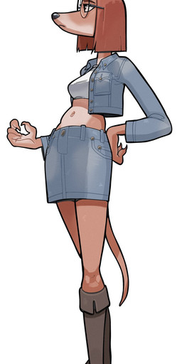 4_fingers alternate_costume anthro biped black_nose bob_cut boots bottomwear breasts brown_hair claws clothed clothed_anthro clothed_female clothing countershade_face countershade_neck countershade_torso countershading denim denim_bottomwear denim_clothing denim_jacket denim_shorts denim_topwear eyebrows eyewear female female_anthro finger_claws fingers footwear fully_clothed fully_clothed_anthro fully_clothed_female fur glasses hair jacket midriff navel open_clothing open_jacket open_mouth open_topwear plantigrade round_glasses shoes shorts simple_background slim snout solo standing tail topwear wearing_glasses white_background numbskull illumination_entertainment sing_(movie) suki_lane canid canine canis domestic_dog hunting_dog mammal saluki sighthound digital_media_(artwork) hi_res