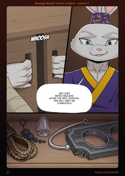 anal_beads anal_hook anthro buttplug clothed clothing dialogue fingers fur male plug_(sex_toy) rope sex_toy smile solo speech_bubble teeth text topwear hacatiko dreamworks kung_fu_panda lagomorph leporid mammal rabbit comic digital_media_(artwork) english_text hi_res