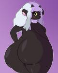 anthro anthrofied big_butt blush breasts butt female heart_symbol looking_at_viewer looking_back nude one_eye_closed pear-shaped_figure pokemorph solo standing wide_hips wink meloeatta nintendo pokemon bovid caprine generation_8_pokemon mammal pokemon_(species) wooloo 2019 4:5 absurd_res digital_media_(artwork) hi_res