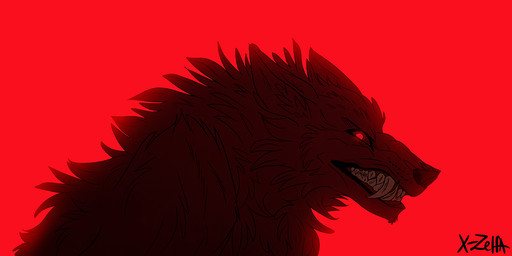black_lips black_nose feral lips red_background red_eyes simple_background solo teeth x-zelfa canid canine canis mammal wolf 2015 2:1 digital_media_(artwork)