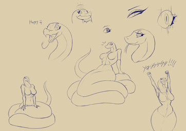 apode blep coiling fangs female happy legless serpentine smile solo teeth tongue tongue_out parkerdude999 tulip_(parkerdude999) draconcopode hog-nosed_snake naga reptile scalie snake absurd_res hi_res sketch_page