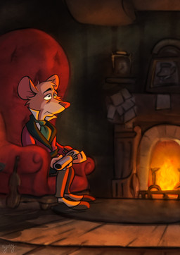 anthro armchair bowed_string_instrument chair clothed clothing depression fireplace fully_clothed furniture gun holding_gun holding_object holding_ranged_weapon holding_weapon male musical_instrument ranged_weapon sitting solo string_instrument suicidal_ideation violin weapon syaokitty disney the_great_mouse_detective basil_(disney) mammal mouse murid murine rodent absurd_res hi_res