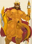 abs anthro balls big_balls big_penis blindfold blindfold_only cape cape_only clothing fighting_pose genitals half-erect holding_melee_weapon holding_object holding_polearm holding_spear holding_weapon huge_balls huge_penis humanoid_genitalia humanoid_penis male melee melee_weapon mostly_nude muscular muscular_anthro muscular_male pecs penis polearm pose pubes red_cape red_clothing shield solo spartan_armor_(roman) spear vein veiny_penis warrior weapon reachea spartan_(roman) canid canine canis deity mammal wolf hi_res