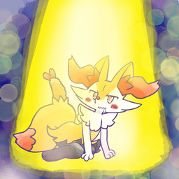 all_fours ambiguous_anthro ambiguous_gender anthro biped blush blush_stickers bodily_fluids digitigrade dipstick_tail drooling food looking_at_viewer markings object_in_tail saliva shrimp_(food) simple_background solo spotlight tail tail_markings wavy_mouth annyui0611 nintendo pokemon braixen canid generation_6_pokemon mammal pokemon_(species) 1:1 2024 digital_drawing_(artwork) digital_media_(artwork) full-length_portrait hi_res japanese_description portrait translated_description