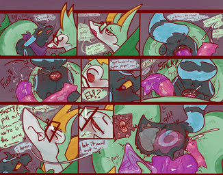 2_penises abdominal_bulge aggressive_fertilization animal_genitalia animal_penis animal_vulva anus bareback bodily_fluids butt canine_genitalia canine_vulva catch_condom clenched_teeth coiling coiling_around_body color_coded color_coded_speech_bubble condom condom_in_pussy condom_refusal condom_to_bareback cowgirl_position cum cum_in_uterus cum_in_vagina cum_inside cum_reservoir_in_penis dialogue dominant dominant_female duo erection eyewear fallopian_tubes female female_feral female_penetrated feral feral_on_feral feral_penetrated feral_penetrating feral_penetrating_feral filled_condom filled_womb from_front_position gaping gaping_vagina genital_fluids genitals glasses heart_eyes heart_symbol hemipenes imminent_orgasm impregnation internal internal_penis internal_vaginal larger_feral larger_male larger_sub leaking_cum looking_pleasured male male/female male_feral male_penetrating male_penetrating_female multi_genitalia multi_penis nipples on_bottom on_top onomatopoeia ovaries ovum penetration penile penile_penetration penis penis_in_vagina plap precum presenting presenting_hindquarters resisting resisting_orgasm scarf sex sexual_barrier_device size_difference smaller_female smaller_feral smaller_penetrated sound_effects speech_bubble sperm_cell submissive talking_feral teeth text unwanted_cum_inside unwanted_impregnation uterus vaginal vaginal_canal vaginal_fluids vaginal_penetration vowelless vowelless_sound_effect vulva wearing_condom x-ray_view y_anus xurora nintendo pokemon uma_(xurora) venus_(flowerbud) canid canine eeveelution generation_2_pokemon generation_5_pokemon mammal pokemon_(species) reptile scalie serperior shiny_pokemon snake umbreon comic english_text hi_res