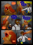 anthro dialogue male male/male punching_face red_eyes dustin_c mob_entertainment poppy_playtime smiling_critters dogday_(poppy_playtime) canid canine canis domestic_dog mammal 3:4 comic hi_res