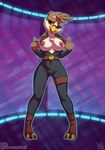 anthro areola avian_feet beak breasts clothed clothing exposed_breasts feet female looking_at_viewer nipples non-mammal_breasts open_beak open_mouth presenting presenting_breasts solo talons toes yellow_beak atryl starbound fan_character ruby_rustfeather_(nakuk) alien avian avian_(starbound) bird 2019 digital_media_(artwork) hi_res