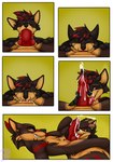 anthro bodily_fluids cum deep_throat duo ejaculation first_person_view genital_fluids german knot licking male male/male mouthfull oral oral_penetration penetration shepherd tongue tongue_out shade_art hi_res