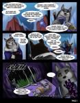 2015 amber_eyes anthro armello armor building canid canine canis cave clothed clothing comic digital_media_(artwork) english_text female league_of_geeks male mammal melee_weapon mountain purpleground02 raining river_(armello) sword text thane_(armello) weapon wolf