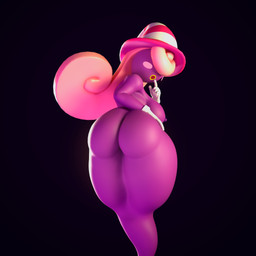 big_breasts big_butt blush blush_stickers breasts bubble_butt butt clothing female gloves hair hair_over_eye hair_over_eyes hand_on_butt hand_on_hip handwear hat headgear headwear huge_butt looking_at_viewer looking_back low-angle_view mostly_nude mostly_nude_female nipples nude open_mouth pink_hair purple_body simple_background solo surprised thick_thighs white_clothing white_gloves white_handwear wide_hips witch_hat yellow_mouth xionxiii mario_bros nintendo paper_mario paper_mario:_the_thousand_year_door vivian_(mario) ghost humanoid shadow_siren spirit 1:1 3d_(artwork) absurd_res digital_media_(artwork) hi_res trans_(lore) trans_woman_(lore)