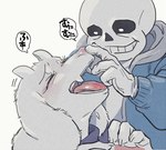 anthro blush bone boop clothing duo eyes_closed female gloves handwear male male/female romantic romantic_couple skeleton under10mato undertale undertale_(series) sans_(undertale) toriel animated_skeleton boss_monster_(undertale) bovid caprine goat humanoid mammal undead