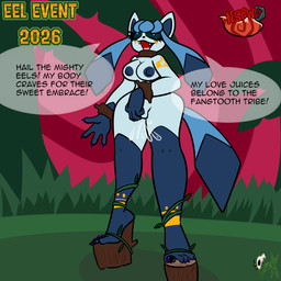 areola black_sclera blue_body blue_hair bodily_fluids bracelet breasts clothing collar dialogue female food footwear fruit genitals hair high_heels jewelry long_ears masturbation mind_control nipples nude pepper_(fruit) plant pokemorph shoes speech_bubble tail tattoo text vulva white_eyes wooden_shoes soropin nintendo pokemon glaze_(soropin) eeveelution generation_4_pokemon glaceon pokemon_(species) 2026 colored english_text signature