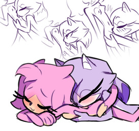 alternate_species anthro blush breasts butt cunnilingus duo female female/female green_eyes hair licking lying nude nude_female on_front oral ponytail purple_eyes sex sitting tail tail_wrapped_around_body tongue vaginal thousandarms sega sonic_the_hedgehog_(series) amy_rose blaze_the_cat domestic_cat felid feline felis mammal absurd_res hi_res
