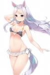 bikini breasts clothed clothing female grey_hair hair navel purple_eyes simple_background solo swimwear two-piece_swimsuit white_background lux_(artist) cygames uma_musume_pretty_derby mejiro_mcqueen_(pretty_derby) animal_humanoid equid equid_humanoid equine equine_humanoid horse_humanoid humanoid mammal mammal_humanoid 2018 hi_res