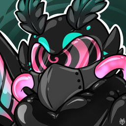 arthropod_abdomen drone gas_mask hypnosis hypnotic_visor latex mask mind_control riggedreded arthropod avian bird goo_creature hybrid insect lepidopteran moth 1:1 2025 hi_res icon