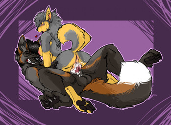 animal_genitalia animal_penis anthro anthro_on_anthro anthro_penetrated anthro_penetrating anthro_penetrating_anthro anus areola balls bodily_fluids breasts canine_genitalia canine_penis clenched_teeth cowgirl_position cum cum_in_vagina cum_inside digitigrade duo erection exclamation_point eyes_closed female female_on_top female_penetrated from_front_position genital_fluids genitals green_eyes heart_symbol knot knotting male male/female male_on_bottom male_penetrating male_penetrating_female nipples nude on_bottom on_top open_mouth pawpads penetration penile penile_penetration penis penis_in_vagina sex simple_background straddling teeth vaginal vaginal_knotting vaginal_penetration vulva patrikthedog dashwood_fox lili_(patrikthedog) canid canine canis cross_fox fox mammal red_fox true_fox wolf