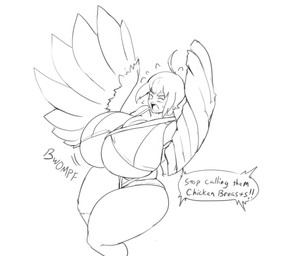 big_breasts breasts female huge_breasts huge_hips huge_thighs humanoid_face hyper hyper_breasts simple_background small_waist solo speech_bubble text thick_thighs white_background wide_hips wings verdazin european_mythology greek_mythology mythology animal_humanoid avian harpy humanoid mythological_avian mythological_creature 2023 absurd_res hi_res monochrome