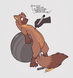 8_nipples anal anal_penetration aroused aroused_smile blush bodily_fluids body_writing box_cutter brown_body brown_fur dialogue dipstick_tail disembodied_hand disembodied_penis dripping duo female female_feral feral fur genital_fluids genitals holding_marker holding_object imminent_death imminent_gore imminent_snuff improvised_sex_toy incision_line innie_vulva knife male marker marker_in_ass markings multi_nipple nervous nervous_sweat nipples object_in_pussy offscreen_character on_hind_legs open_mouth open_smile orange_eyes paws penetration penis presenting_belly smile solo_focus speech_bubble sweat tail tail_markings teats text vaginal vaginal_fluid_drip vaginal_fluids vaginal_penetration vulva willing_prey willing_snuff slowderpyguy bolly_(slowderpyguy) gulonine mammal marten mustelid musteline pine_marten 2026 english_text hi_res