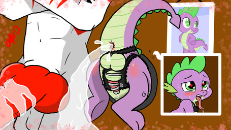 anthro blacklist bodily_fluids chastity_device cum cum_in_ass cum_inside duo genital_fluids glory_hole glory_wall lencerie male male/male young young_male wolfy_lobix friendship_is_magic hasbro my_little_pony my_little_pony:_the_movie_(2017) mythology yu-gi-oh! baby_dragon spike_(mlp) canid canine dragon duel_monster mammal mythological_creature mythological_scalie scalie 16:9 hi_res widescreen