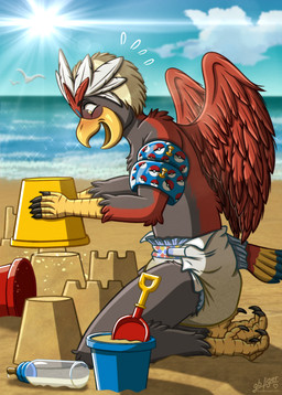 3_toes 5_fingers abdl adult_baby ageplay alphabet_block_print animal_feet anthro arm_floatie armwear avian_feet baby_bottle back_wings beach beachside beak black_claws black_finger_claws black_talons black_toe_claws blue_arm_floatie blue_armwear blue_cere blue_clothing blue_diaper_frill blue_frill blue_tail blue_tail_feathers blue_tail_tips blush blush_lines bodily_fluids bottle bucket cere_(anatomy) claws clear_sky clothed clothing cloud container detailed_background diaper diaper_fetish diaper_use emanata excited eyebrow_through_hair eyebrows fan_tail feather_hair feathered_crest feathered_wings feathers feet feral finger_claws fingers flying furgonomic_diaper furgonomics genital_fluids glistening glistening_eyes grey_arms grey_body grey_face grey_feathers grey_legs hair hallux happy head_crest holding_bucket holding_container holding_object humanoid_hands infantilism light light_beam logo male milk milk_bottle milk_container multicolored_body multicolored_feathers multicolored_tail multicolored_tail_feathers open_beak open_mouth open_smile pokeball pokeball_clothing pokeball_print pokemorph proud pseudo_hair red_arms red_back red_body red_feathered_crest red_feathers red_tail red_tail_feathers red_wings roleplay sand sand_castle sculpture scuted_arms scuted_feet scuted_hands scuted_legs scutes sea seafoam_(water) shadow shovel sky skyscape smile solo sparkles summer sun sunbeam sunlight swollen_diaper tail tail_feathers talon_hands talons tan_feather_hair text toe_claws toes tools translucent translucent_hair unclean_diaper urine used_diaper water wave wearing_diaper wet_diaper white_feathered_crest wings yellow_arms yellow_beak yellow_eyes yellow_feet yellow_hands yellow_legs yellow_tail yellow_tail_feathers goodboyliger nintendo pokemon fan_character nado_soarian accipitrid accipitriform avian bird braviary eagle generation_5_pokemon pokemon_(species) absurd_res artist_logo artist_name colored digital_drawing_(artwork) digital_media_(artwork) hi_res huge_filesize