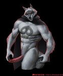 anthro balls black_background black_nose bone cloak clothing fur genitals grey_body grey_fur humanoid_genitalia humanoid_penis male muscular muscular_anthro muscular_male penis red_eyes simple_background skull solo cherry_blossom_kid dreamworks puss_in_boots_(franchise) death_(puss_in_boots) canid canine canis mammal wolf 2023 digital_media_(artwork) hi_res