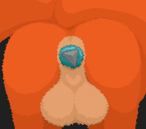 anal anal_storage anal_vore anthro balls big_balls cavity_storage cyan_insides fluffy_balls genitals male multi_tail object_in_ass object_vore orange_body puckered_anus pushing_out solo tail vore ved_s ved_s_(fox) canid canine fox mammal