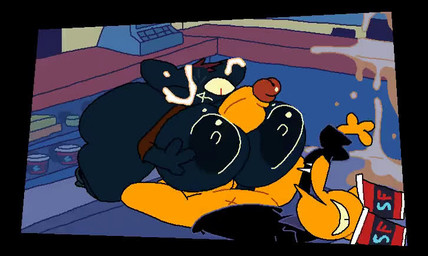 all_fours anthro areola balls big_balls big_breasts big_butt big_penis black_areola black_body black_clothing black_eyes black_footwear black_fur black_jacket black_nipples black_nose black_shoes black_topwear blue_body bodily_fluids bottomless breast_play breasts brown_clothing brown_eyes brown_hair brown_shirt brown_topwear butt cash_register clothed clothing container convenience_store cum cum_on_ear cum_on_face cum_pool cumshot cup cup_on_ear duo ejaculation erection fangs female footwear foreskin fur gay_to_straight genital_fluids genitals hair half-closed_eyes huge_breasts huge_butt huge_penis inside jacket looking_pleasured lying male male/female mostly_nude multicolored_clothing multicolored_shirt multicolored_topwear narrowed_eyes navel nipples on_back one_eye_closed open_mouth orange_body orange_ears orange_fur orgasm orientation_play partially_clothed penile penis sex sharp_teeth shirt shoes smile store teeth thick_thighs three-quarter_view titfuck topwear two_tone_clothing two_tone_shirt two_tone_topwear vein veiny_balls veiny_penis wide_hips x_navel yellow_sclera superiorfox night_in_the_woods gregg_lee mae_borowski canid canine domestic_cat felid feline felis fox mammal 2025 2d_animation animated digital_media_(artwork) frame_by_frame loop no_sound short_playtime video