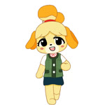 anthro bottomwear clothed clothing female monotone_bottomwear monotone_clothing monotone_skirt pencil_skirt skirt solo futanarialfredo animal_crossing mio_honda_step nintendo isabelle_(animal_crossing) canid canine canis domestic_dog mammal 1:1 2020 animated high_framerate meme no_sound short_playtime webm