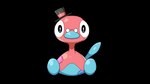 16:9 2022 alpha_channel ambiguous_gender black_eyes black_top_hat blue_tail clothing drunk_oak feral front_view generation_2_pokemon hat hat_only headgear headgear_only headwear headwear_only hi_res looking_at_viewer mostly_nude multicolored_body nintendo pink_body pokemon pokemon_(species) porygon2 pupils simple_background solo tail top_hat_only transparent_background two_tone_top_hat white_pupils widescreen
