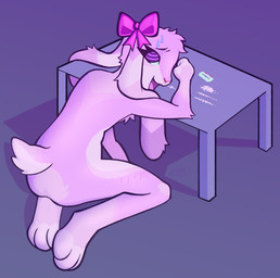 anthro bodily_fluids bow_ribbon cocaine drug_usage drugs female floppy_ears fluffy fluffy_chest fluffy_ears freckles fur pink_body pink_fur razor_blade scut_tail self-harm short_tail slumped solo spiral spiral_eyes substance_intoxication sweat sweatdrop tail werehouse lagomorph leporid mammal rabbit absurd_res hi_res