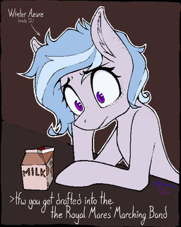candy caption chocolate chocolate_milk container dessert elbow_on_table eyelashes femboy flavored_milk food freckled_ears freckled_face freckled_shoulders freckles long_eyelashes male milk milk_carton milk_container simple_background solo text young chrysopoeia_(artist) mulbmerl hasbro my_little_pony winter_azure earth_pony equid equine horse mammal pony english_text hi_res