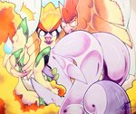 blush bodily_fluids empty_eyes feathered_crest feathers female feral fire group head_crest hooves hug slime sweat sweatdrop 025aki nintendo pokemon fearow generation_1_pokemon generation_6_pokemon goodra pidgeot pokemon_(species) rapidash absurd_res hi_res