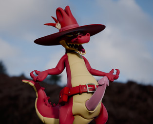 animal_genitalia anthro aroused aroused_face clothing erection fedora genital_slit genitals hat hat_only headgear headgear_only headwear headwear_only male mostly_nude penis presenting presenting_penis red_body red_scales scales solo throbbing throbbing_penis henryisraptor henry_(henrycharizardboi) alligator alligatorid crocodilian reptile scalie 3d_(artwork) blender_(artwork) blender_cycles_(artwork) digital_media_(artwork) hi_res