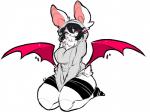 bat big_thighs female fluff hoodie kneeling koitonic looking_at_viewer mammal plain_background red_eyes roxi stockings wide_hips wings
Rating: Safe
Score: 8
User: verin
Date: April 19, 2014