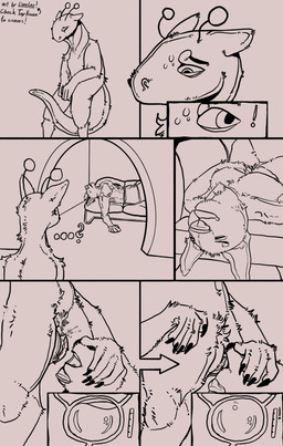 andromorph antennae_(anatomy) anthro bodily_fluids cum cum_inside desperation furniture genital_fluids genitals holding_mouth_open internal intersex male male/male nude oral pee_desperation peeing questionable_consent sleeping sofa steele_(limepumpkin) sweat urine vulva watersports limelaz limepumpkin kabel_(limepumpkin) alien canid canine canis domestic_dog mammal absurd_res comic hi_res