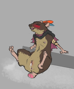 amputee anthro anus blush bodily_fluids breasts buckteeth clitoris cum cum_drip cum_in_vagina cum_inside disability dripping female flat_chested genital_fluids genitals missing_tail open_mouth presenting presenting_anus presenting_vulva semi-anthro solo tail_removed teeth tongue vulva alorix mammal murid murine rat rodent
