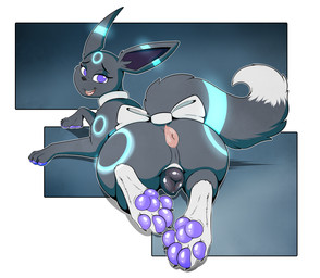 4_toes accessory animal_genitalia animal_vulva anus big_butt bow_ribbon butt canine_genitalia canine_vulva feet female feral furgonomics genitals hindpaw pawpads paws ribbons solo tail tail_accessory tail_bow tail_ribbon toes vulva conditional_dnp psy101 nintendo pokemon eeveelution generation_2_pokemon pokemon_(species) umbreon hi_res