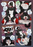 ahegao anal anal_orgasm anal_penetration anthro anthro_on_anthro balls bed black_body black_fur black_hair blue_eyes blush bodily_fluids breasts butt chastity_cage chastity_device clothing collar cowgirl_position cum cum_on_breasts cum_while_chaste cum_while_penetrated cumming_from_anal_sex dialogue dipstick_ears dominant dominant_gynomorph dominant_intersex ear_markings ejaculation erect_nipples femboy flat_chastity_cage from_front_position fur furniture genital_fluids genitals green_eyes gynomorph gynomorph/male gynomorph_on_bottom gynomorph_penetrating gynomorph_penetrating_male hair hands-free heart_symbol intersex intersex/male intersex_on_bottom intersex_penetrating intersex_penetrating_male legwear looking_pleasured male male_on_top male_penetrated moan mostly_nude_male multicolored_ears nipples nude_gynomorph on_bed on_bottom on_top onomatopoeia orgasm penetration penile penile_penetration penis penis_in_ass precum precum_on_balls premature_ejaculation red_chastity_cage red_clothing red_collar red_ear_tips red_legwear red_thigh_highs sex sound_effects speech_bubble striped_body striped_fur stripes submissive submissive_male tail text thick_thighs thigh_highs tongue tongue_out white_body white_fur white_hair husdur artyom_derison domestic_cat felid feline felis mammal pantherine tiger 2025 comic english_text hi_res
