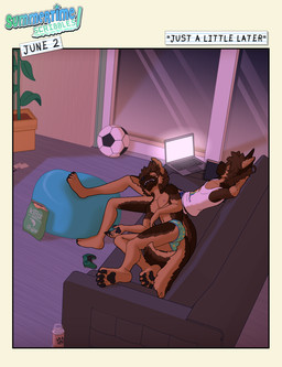 abs adolescent anthro athletic briefs briefs_only clothed clothing dialogue eyebrow_through_hair eyebrows eyewear glasses hair male muscular muscular_young nipples partially_clothed pawpads paws pecs shirt sleeping snowflake_pattern sound_effects tank_top text topless topwear translucent translucent_hair underwear underwear_only young frostedchase chase_(frostedchase) max_(frostedchase) canid canine canis domestic_dog german_shepherd herding_dog mammal pastoral_dog comic english_text hi_res brother_(lore) brothers_(lore) sibling_(lore)