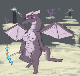 anthro breasts female genitals grey_body holding_object holding_tool horn landscape_background membrane_(anatomy) membranous_wings multicolored_body nipples pear-shaped_figure pickaxe_(minecraft) purple_eyes solo square_(anatomy) standing tail the_end_(minecraft) tools two_tone_body vulva wide_hips wings woodhouse3d microsoft minecraft mojang mythology xbox_game_studios jean_(minecraft) dragon ender_dragon mythological_creature mythological_scalie scalie hi_res