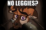 anthro eyewear fur glasses looking_at_viewer low-angle_view male orange_body orange_fur purple_eyes solo text boloid no_bitches? canid canine mammal maned_wolf impact_(font) meme reaction_image