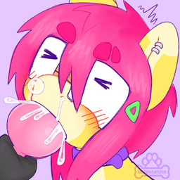 animal_genitalia animal_penis anthro asphyxiation bodily_fluids bubble canine_genitalia canine_penis choking choking_on_penis collar cum cum_from_nose cum_in_mouth cum_in_nose cum_inside cum_on_face deep_throat duo eyes_closed eyewear feral fur genital_fluids genitals glasses hair knot knotted_penis male male/male nerd oral oral_penetration penetration penis pink_hair puffed_cheeks questionable_consent sheath yellow_body yellow_fur relishcatpie friendship_is_magic hasbro my_little_pony mythology fan_character canid canine equid equine horse mammal mythological_canine mythological_creature pony werecanid werecanine werecreature werewolf hi_res trans_(lore) trans_man_(lore)