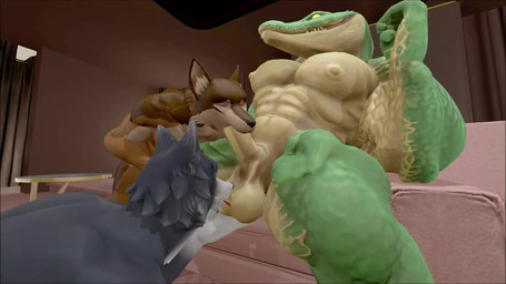abs anthro anthro_on_anthro anthro_penetrated anthro_penetrating anthro_penetrating_anthro arm_support ball_fondling ball_lick balls biceps big_balls big_penis body_worship bouncing_balls breathing brown_body brown_fur collaborative collaborative_fellatio collaborative_oral collaborative_sex countershading erection fellatio fondling fur genitals green_body group group_sex inside licking male male/male male_penetrated male_penetrating male_penetrating_male muscular muscular_anthro muscular_male nipples non-mammal_balls non-mammal_nipples nude open_mouth oral oral_only oral_penetration pecs penetration penile penile_penetration penis penis_in_mouth relaxing sex sitting spread_legs spreading threesome tongue tongue_out trio yellow_eyes charzcavern petruz_(modeler) league_of_legends riot_games tencent dransvitry renekton wolf_(petruz) canid canine canis crocodilian mammal reptile scalie wolf 16:9 2021 3d_(artwork) 3d_animation animated digital_media_(artwork) hi_res long_playtime no_sound source_filmmaker_(artwork) video widescreen