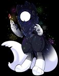 anthro fireworks holidays machine male robotic solo space star universe joshmonzter new_year hollow_(honeywaffle) protogen taken_(destiny) alpha_channel hi_res