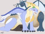 big_diaper blush bodily_fluids diaper duo embarrassed feces female female/female feral forced genital_fluids humiliation pooping sex_toy soiled_diaper soiling soiling_diaper sybian text unclean_diaper urine used_diaper wet_diaper steelshark mythology yu-gi-oh! saffira_queen_of_dragons dragon duel_monster mythological_creature mythological_scalie scalie absurd_res hi_res
