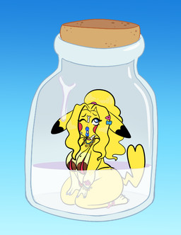 anthro areola big_areola bikini blue_eyes blue_lips blue_lipstick bodily_fluids clothing container cum cum_in_container cum_in_jar cum_on_face female fur genital_fluids jar lips lipstick makeup markings mole_(marking) nipple_outline nipple_slip one-piece_swimsuit pink_bikini pink_clothing pink_swimwear sling_bikini solo swimwear thick_lips two-piece_swimsuit visible_nipples yellow_body yellow_fur hsweetfeather nintendo pokemon pony_cum_jar_project diamond_rodriguez_(mitzapizza) generation_1_pokemon pikachu pokemon_(species) meme