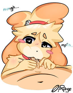 anthro anthro_penetrated blush blush_stickers collar dialogue duo fellatio female female_on_human female_penetrated first_person_view heart_eyes heart_symbol human_on_anthro human_penetrating human_penetrating_anthro human_penetrating_female human_pov interspecies male male/female male_on_anthro male_penetrating male_penetrating_anthro male_penetrating_female male_pov oral oral_penetration penetrating_pov penetration penile penile_penetration penis_in_mouth sex o-range animal_crossing nintendo isabelle_(animal_crossing) canid canine canis domestic_dog human mammal hi_res
